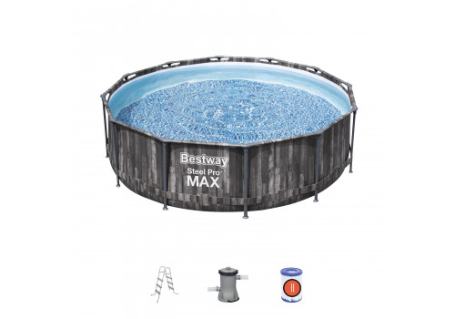 5614X Bestway Круглый каркасный бассейн 366х100см+фильтр-насос, лестница